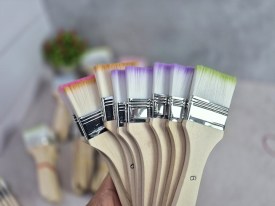 Pack 10 pinceles o pinceletas punta color Nro6